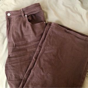❤️BOGO FREE - Chocolate Brown Pants High waisted twill - wide leg - Relaxed fit